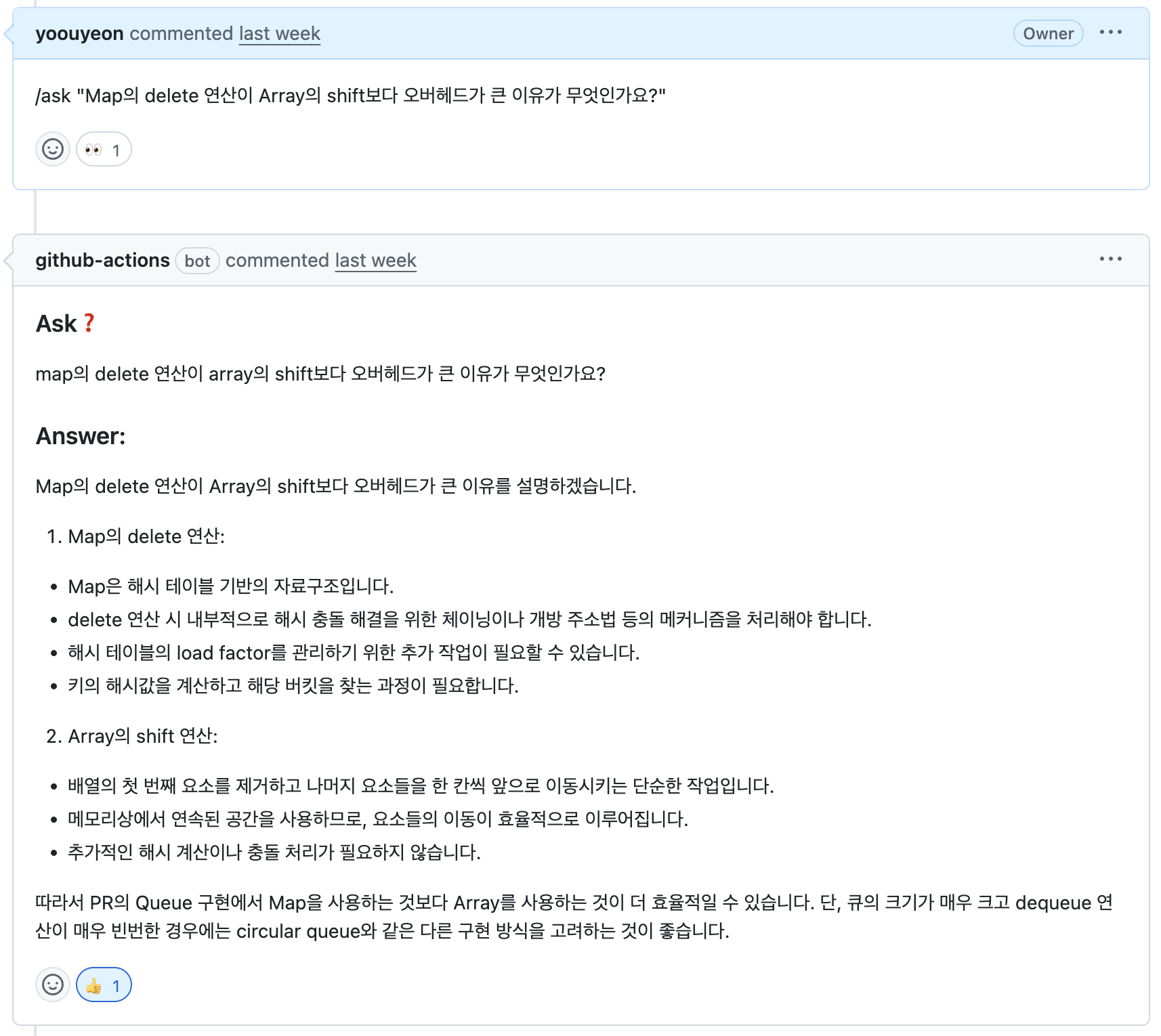 PR-Agent ask conversation